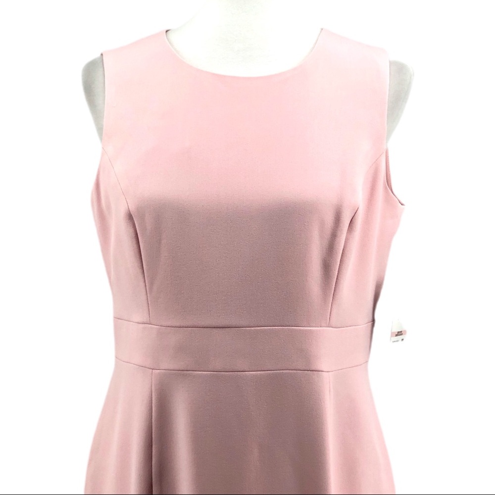 Kasper Pink Scoop Neck Midi Sheath Style Dress - Picture 3 of 8